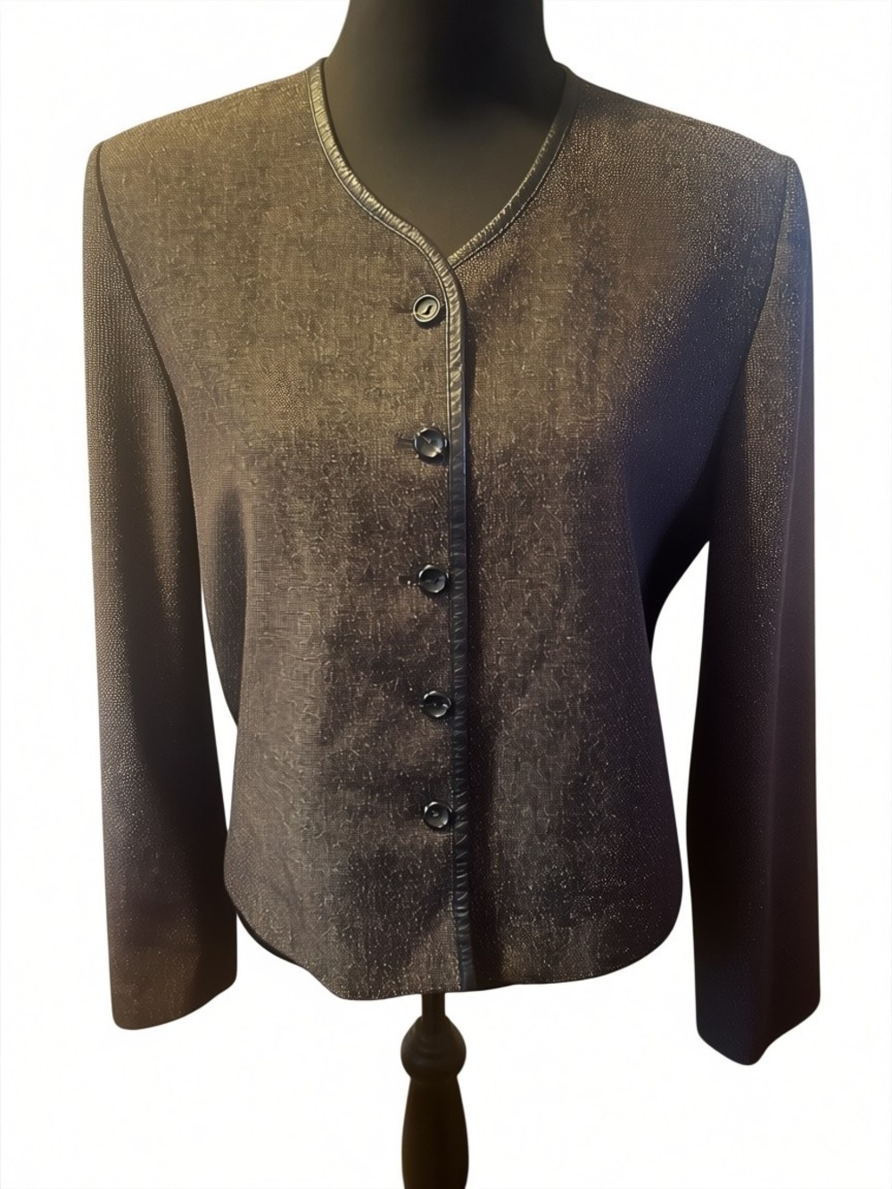 Pendleton Wool Elegant Women's Brown Button-Front Jacket